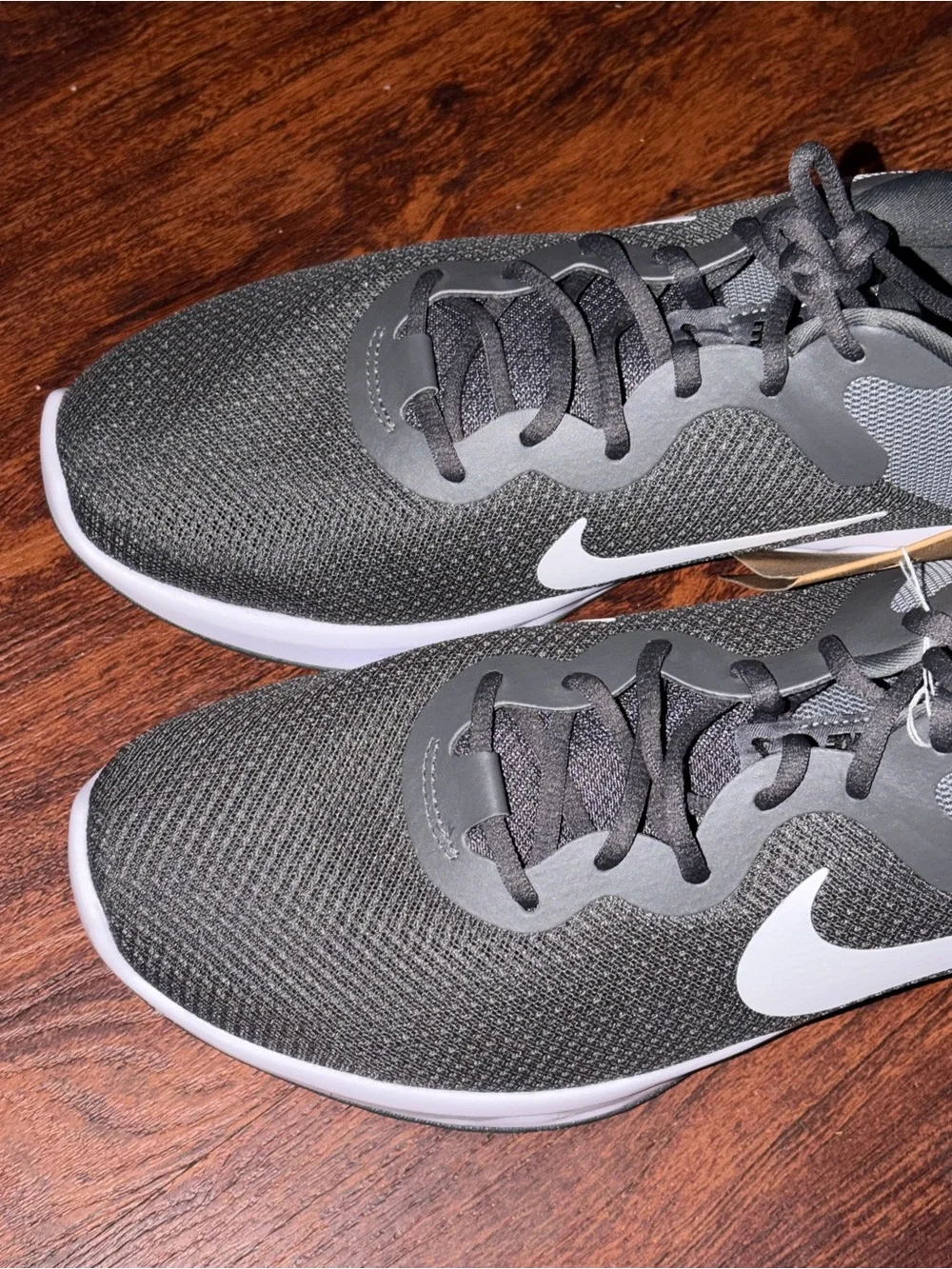 Nike size 12 Mens Gray Running Shoes with White Swoosh